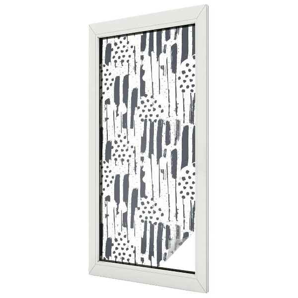 Fensterfolie mit Motiv Buntglas Streifen und Punkte