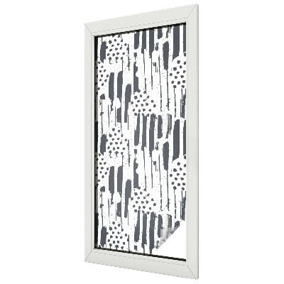 Fensterfolie mit Motiv Buntglas Streifen und Punkte