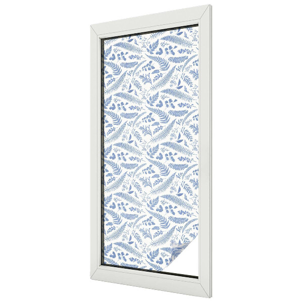 Milchglasfolie Fenster Buntglasoptik Farnblätter