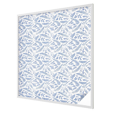 Milchglasfolie Fenster Buntglasoptik Farnblätter