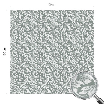 Fensterfolie mit Motiv Buntglas Laubige Eleganz