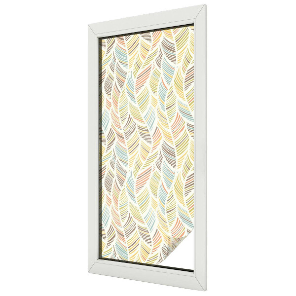 Milchglasfolie Fenster Buntglasoptik Regenbogenfedern