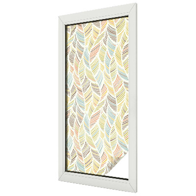 Milchglasfolie Fenster Buntglasoptik Regenbogenfedern