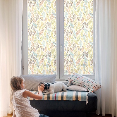 Milchglasfolie Fenster Buntglasoptik Regenbogenfedern