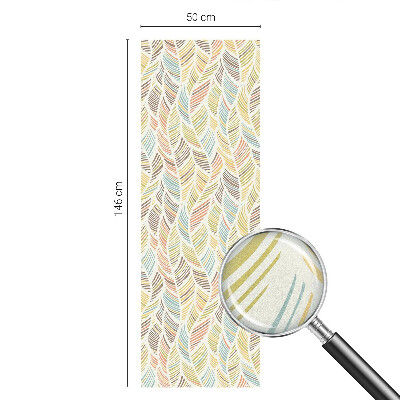 Milchglasfolie Fenster Buntglasoptik Regenbogenfedern
