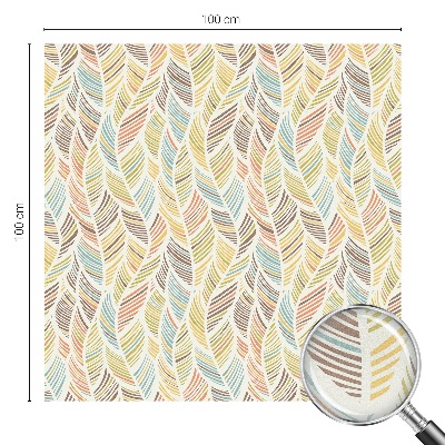 Milchglasfolie Fenster Buntglasoptik Regenbogenfedern