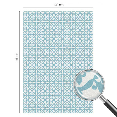 Fensterfolie Sichtschutz Blaue Ornamente