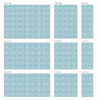 Fensterfolie Sichtschutz Blaue Ornamente