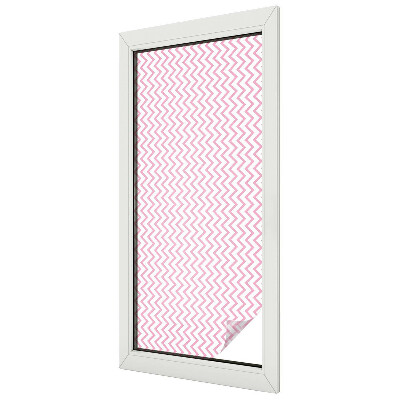 Milchglasfolie Fenster Buntglasoptik Rosa Zickzacklinien