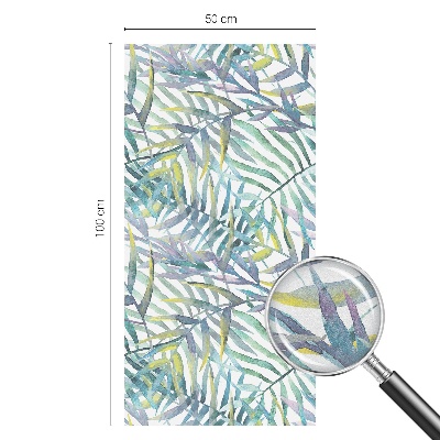 Fensterfolie mit Motiv Buntglas Tropische Aquarelle