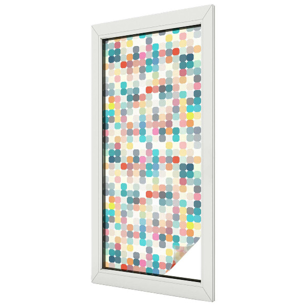 Fensterfolie mit Motiv Buntglas Bunte Quadrate