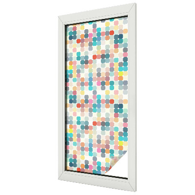Fensterfolie mit Motiv Buntglas Bunte Quadrate