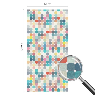 Fensterfolie mit Motiv Buntglas Bunte Quadrate