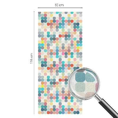 Fensterfolie mit Motiv Buntglas Bunte Quadrate