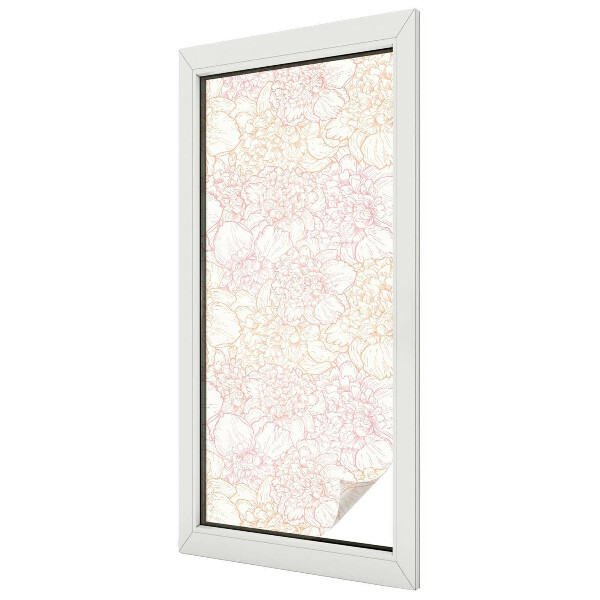 Fensterfolie mit Motiv Buntglas Florale Eleganz