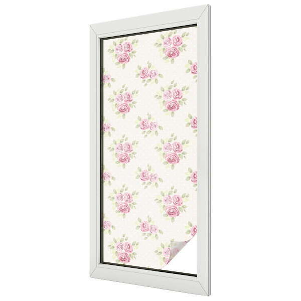 Milchglasfolie Fenster Buntglasoptik Blumenmuster