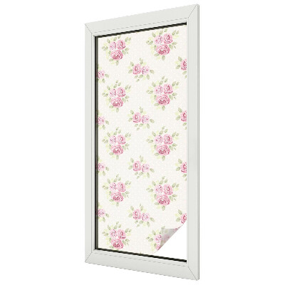 Milchglasfolie Fenster Buntglasoptik Blumenmuster