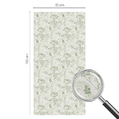 Milchglasfolie Fenster Buntglasoptik Botanisches Muster