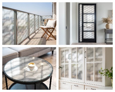 Fensterfolie Sichtschutz Dreidimensionales Gitter