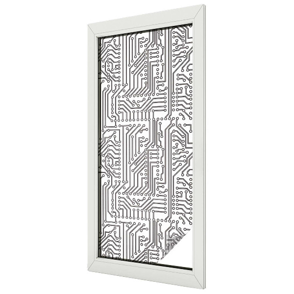 Fensterfolie mit Motiv Buntglas Technisches Thema