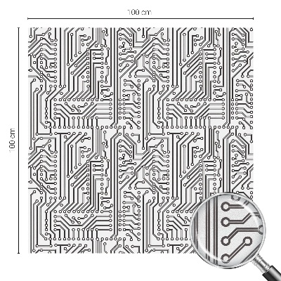 Fensterfolie mit Motiv Buntglas Technisches Thema