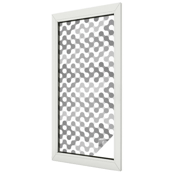 Fensterfolie mit Motiv Buntglas Wellengeometrie