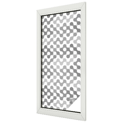 Fensterfolie mit Motiv Buntglas Wellengeometrie