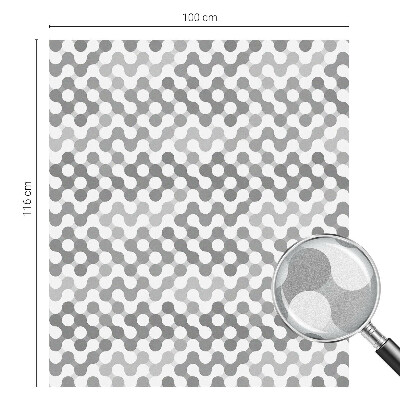 Fensterfolie mit Motiv Buntglas Wellengeometrie