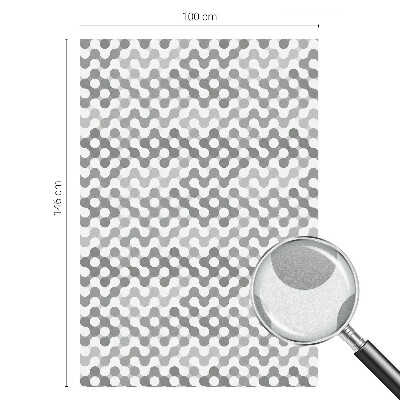 Fensterfolie mit Motiv Buntglas Wellengeometrie