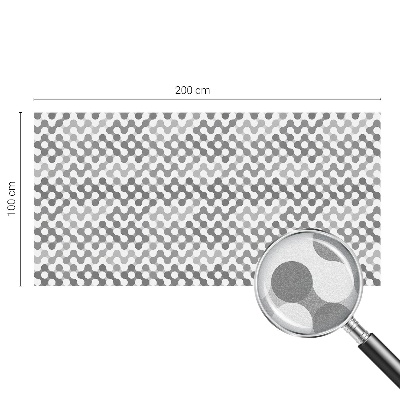 Fensterfolie mit Motiv Buntglas Wellengeometrie