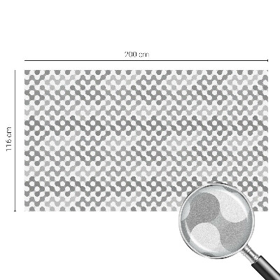 Fensterfolie mit Motiv Buntglas Wellengeometrie