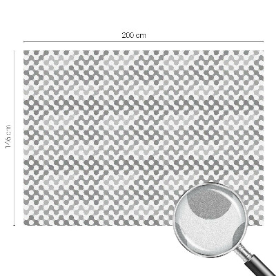 Fensterfolie mit Motiv Buntglas Wellengeometrie