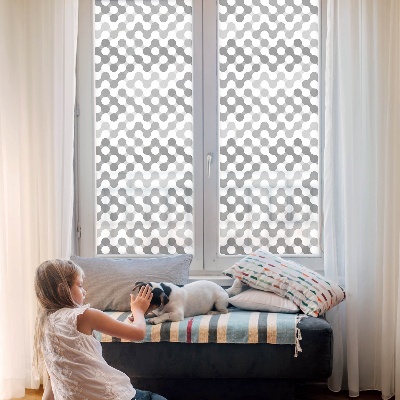 Fensterfolie mit Motiv Buntglas Wellengeometrie