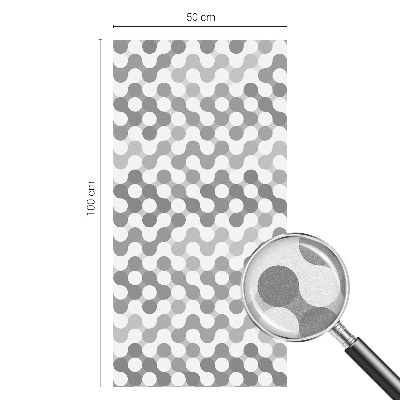 Fensterfolie mit Motiv Buntglas Wellengeometrie
