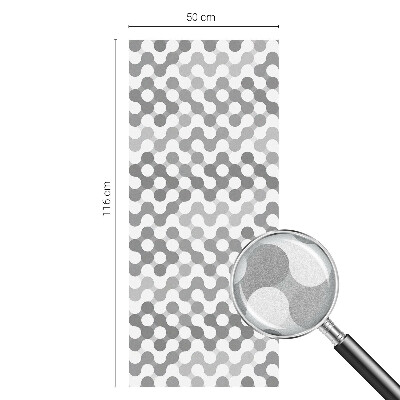 Fensterfolie mit Motiv Buntglas Wellengeometrie