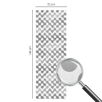 Fensterfolie mit Motiv Buntglas Wellengeometrie