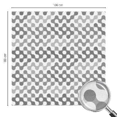 Fensterfolie mit Motiv Buntglas Wellengeometrie