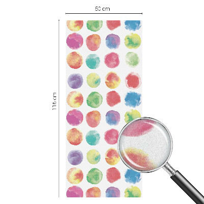 Milchglasfolie Fenster Buntglasoptik Bunte Kreise