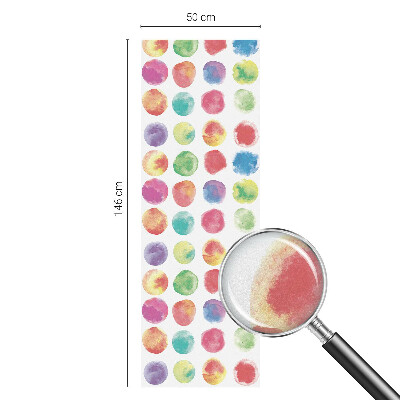 Milchglasfolie Fenster Buntglasoptik Bunte Kreise