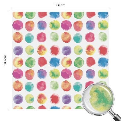 Milchglasfolie Fenster Buntglasoptik Bunte Kreise