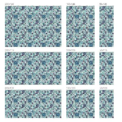 Fensterfolie mit Motiv Buntglas Blumenfliesen