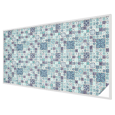 Fensterfolie mit Motiv Buntglas Blumenfliesen