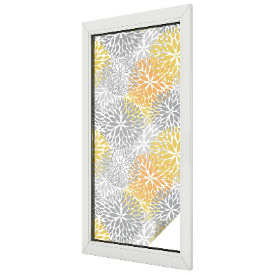 Milchglasfolie Fenster Buntglasoptik Bunte Blumen