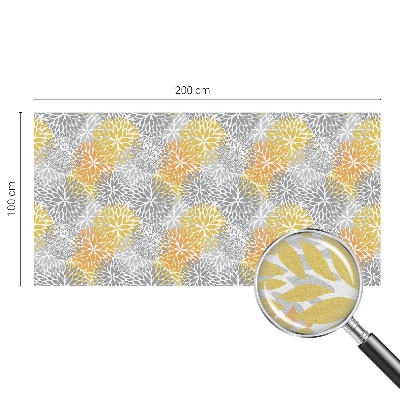 Milchglasfolie Fenster Buntglasoptik Bunte Blumen