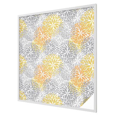 Milchglasfolie Fenster Buntglasoptik Bunte Blumen