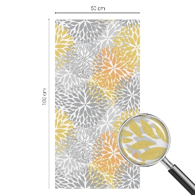 Milchglasfolie Fenster Buntglasoptik Bunte Blumen