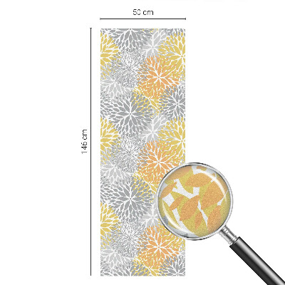 Milchglasfolie Fenster Buntglasoptik Bunte Blumen