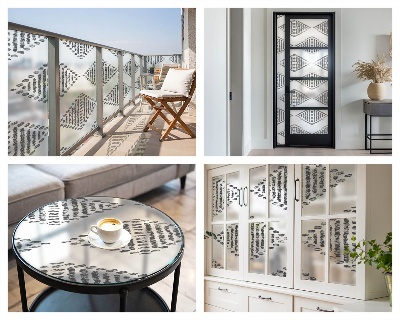 Sichtschutz Klebefolie für Fenster Geometrische Rauten