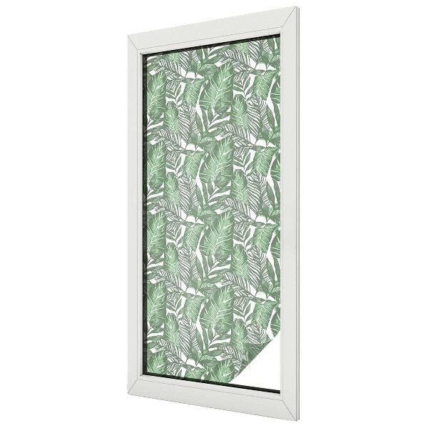 Fensterfolie mit Motiv Buntglas Grüne Harmonie
