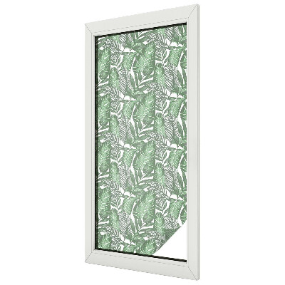 Fensterfolie mit Motiv Buntglas Grüne Harmonie